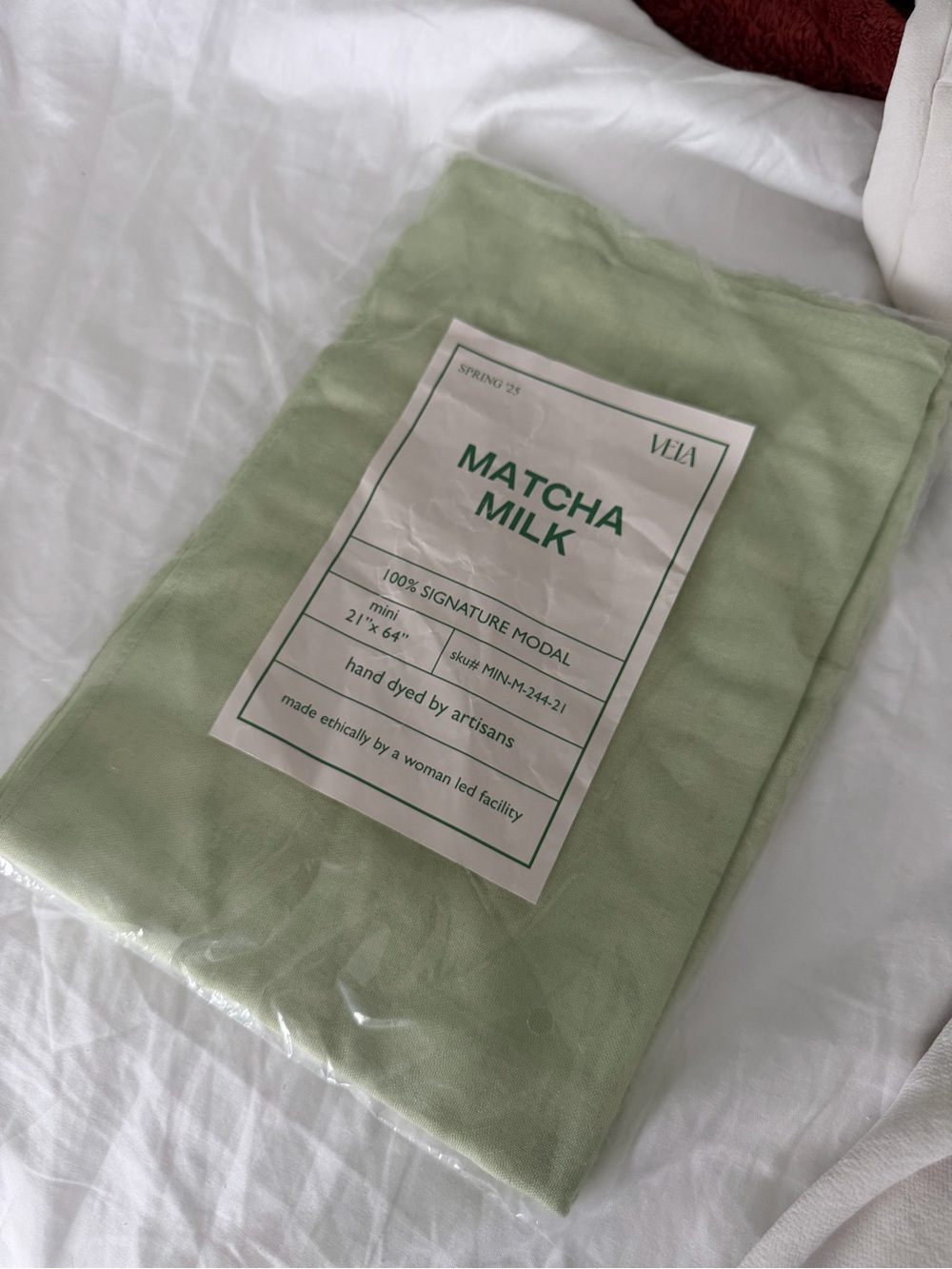 Vela scarf/hijab Matcha Milk Modal Scarf - Light Green